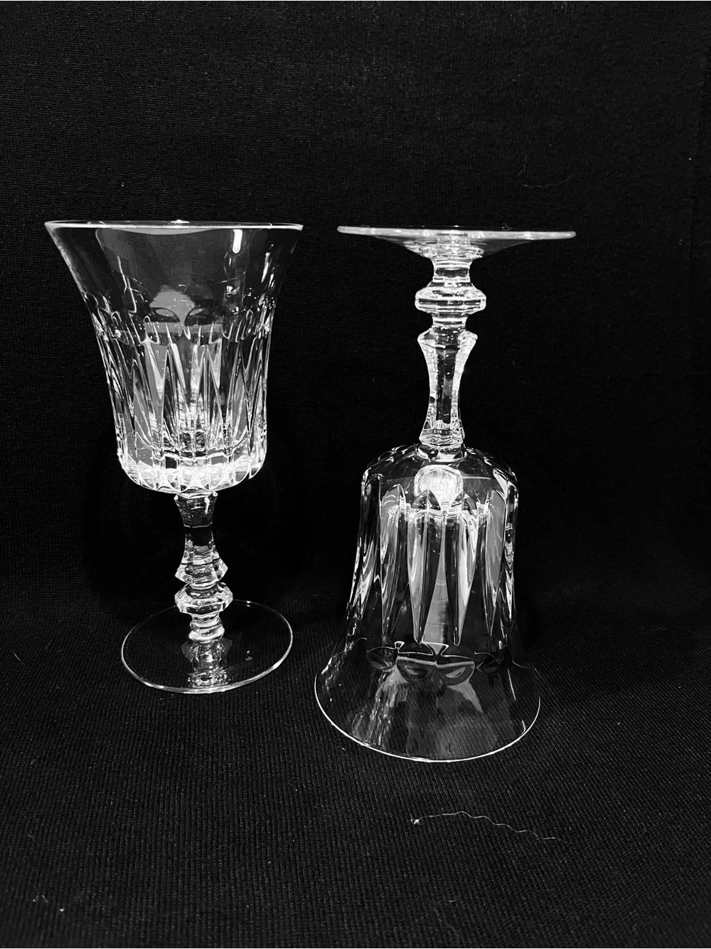 Gorham Crystal De Medici Pattern Set of 6 Crystal Water Goblets 7.25”